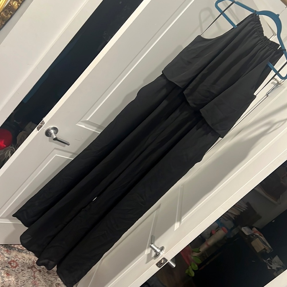 Gibson Black Halter Long Leg Jumpsuit